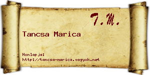 Tancsa Marica névjegykártya